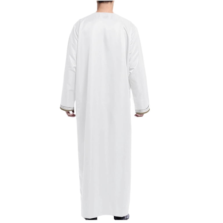 chinese dress ladies Dsgzkk Thobe for Men,Men Robe Muslims Dresses Djellaba Simple Shirts Arabic  Dress with Arab Head Scarf Men Ethnic Clothing at Amazon Men's Clothing  store main image 0