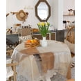thumbnail image 4 of Abstract Orange Square/Round Tablecloths 54x54,Contemporary Painting Graffiti Art Color Table Cloth Table Cover Indoor/Outdoor Tabletop Decor for Wedding Holiday Party Dinner Baby Shower, 4 of 7