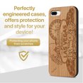thumbnail image 2 of Case Yard Wooden Case Outside Soft TPU Silicone Slim Fit Shockproof Wood Protective Phone Cover for Girls Boys Men and Women Supports Wireless Charging Las Vegas Gambler Design case for iPhone-8-Plus, 2 of 7