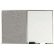 Aarco Products FDCO1824G Aluminum Frame Combination Grey Fabric Tack Board - 18 H x 24 W in.