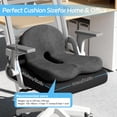 thumbnail image 2 of Truck Driver Seat Cushion, Memory Foam L-Shaped Ergonomic Cushion for Office Chairs, Comfort & Support Long Sitting, 2 of 3