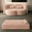 Pink-Corudroy, variant on 15"Folding Sofa Bed,Convertible Sleeper Sofa With 2 Pillows,Teddy Fabric Foam-Filled Full Size Small Couches For Bedroom,Living Room,Apartment,Pink