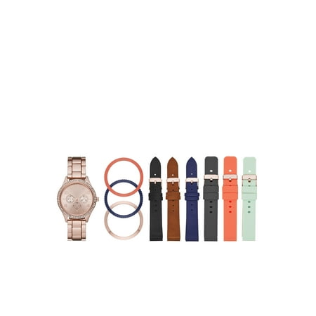 Time and Tru Interchangeable Bezel and Strap Watch Set