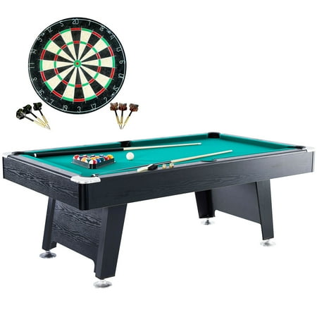 Barrington 84 Inch Arcade Billiard Table with Bonus Dartboard Set, Green