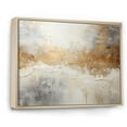 thumbnail image 2 of Designart "Abstract River In Minimal Gold And Beige" Northern Lights Floater Framed Canvas Prints, 2 of 5