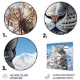 thumbnail image 3 of Designart "A Winter Portrait of a White Tiger V" Animals Metal Art Print, 3 of 5