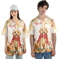 thumbnail image 4 of Happy Thanksgiving Goldendoodle with Turkey Pumpkins Autumn Vibes All Over Print 3D Baseball Shirt Doodle Dog Lover Gifts Idea Softball Sport - 12018, 4 of 6