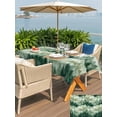 thumbnail image 5 of Outdoor Tablecloth with Umbrella Hole for Patio/Picnic/Party/Camping, Green Forest Waterproof Table Cloth Rectangle Table Cover Washable, Green Ombre Trees Abstract Art (60"x 84"), 5 of 8