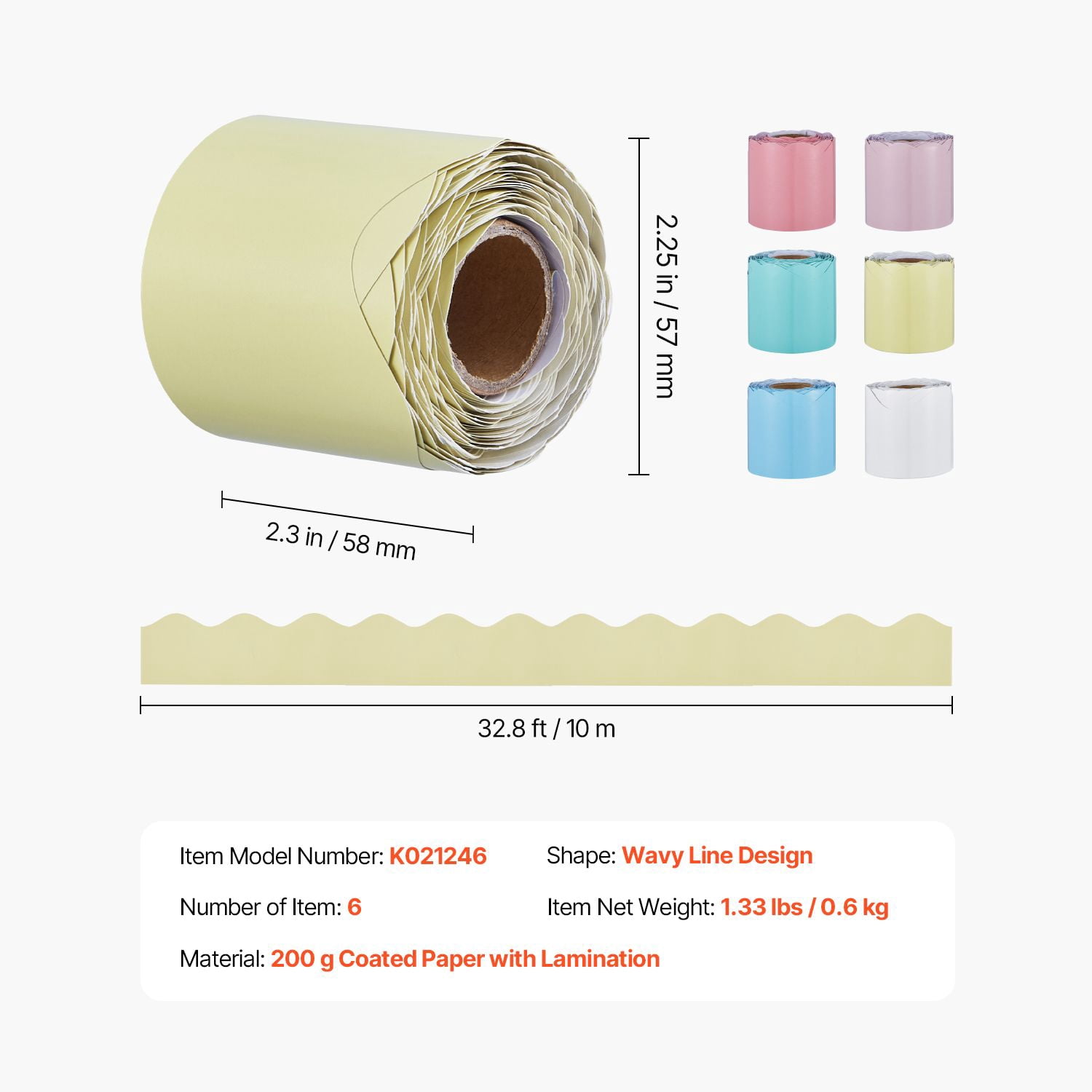 Bulletin Board Borders Waterproof Non-Stick Back, Durable Laminated Stain Resistant, Classroom Office Decorative Border Trim for School Display Board