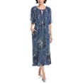 thumbnail image 3 of Rebecca Taylor womens  Floral Midi Dress, xs, Blue, 3 of 4