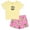 Yellow / pink, variant on SpongeBob SquarePants Ribbed T-Shirt and French Terry Shorts Outfit Set Toddler to Big Kid