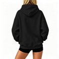 thumbnail image 4 of Women's Floral Embroidered Hoodie Sweatshirt, Long Sleeve Kangaroo Pocket Relaxed Pullover Top for Casual Everyday Wear, 4 of 4