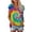 Green, variant on Womens Summer Tops Womens Summer Tops Women Tie Dye Pattern Casual Printing Short Sleeves V Neck Loose TShirt Tops M