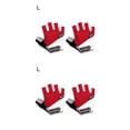 thumbnail image 2 of Eigraketly 1 par de guantes de ciclismo de verano a prueba de golpes con almohadilla gruesa, guantes de ciclismo de medio dedo para deporte, Rojo L 2piezas, 2 of 6
