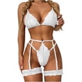 thumbnail image 1 of Zhuge Lenceria Mujer Erótica para Sexo - Tangas de Mujer Sexy - Encaje - Blanco - Talla XXXL, 1 of 3