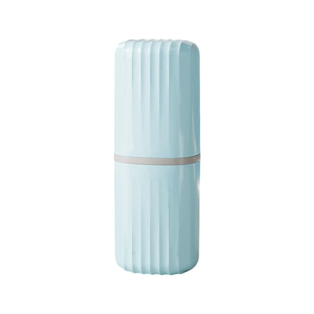 Estuche de viaje para cepillo de dientes con portavasos Organizador portátil para cepillo de dientes para camping, viajes de negocios, viajes familiares Almacenamiento multifuncional para pasta de