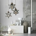 thumbnail image 6 of Miumaeov Moravian Star Pendant Light 3-Light Vintage Clear Glass Chandelier Star Hanging Lighting Fixture Adjustable Height for Kitchen Island Living Room Bedroom Brown, 6 of 12