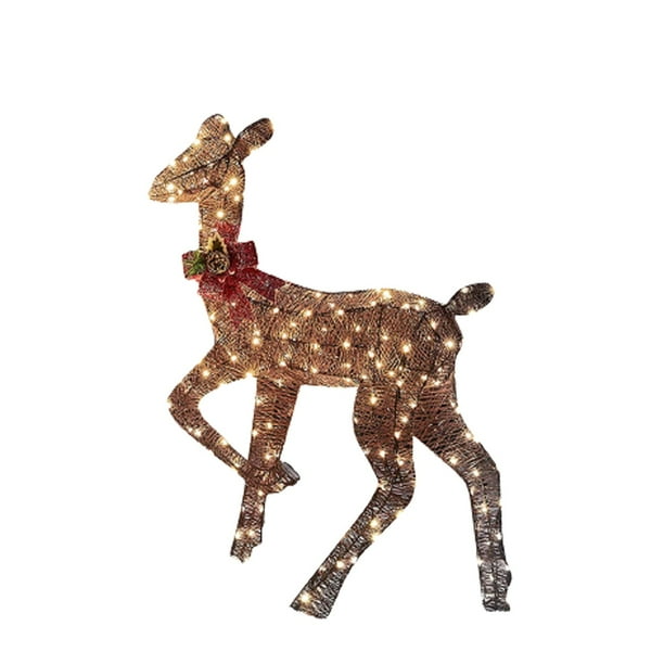 STEADY Lighted Christmas Deer Sleigh Outdoor Yard Decoration Winter