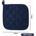 thumbnail image 4 of SharkTRUE 3Packs Kitchen Pot Holders Sets Heat Resistant Pot Holder Cotton Oven Hot Pads for Cooking Baking Set of 3 7x7", 4 of 7
