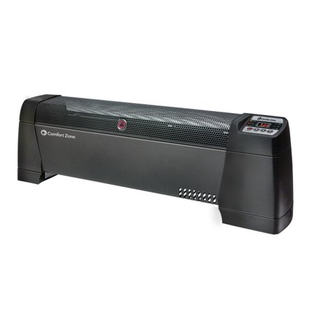 Comfort Zone 1500 Watt CZ650B Digital Baseboard Heater with Silent Operation and Timer, Black
