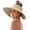 06-mix Beige, variant on Sun Hats for Women Wide Brim Beach Hat Straw Visor Ponytail Summer UV Packable Foldable Beach Vacation Essentials
