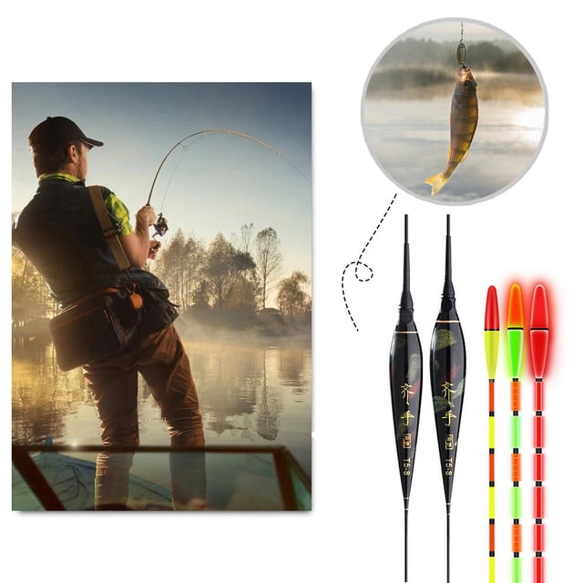 Flotador de pesca eléctrico de alta sensibilidad que cambia de color la boya de pesca (T5-08) Tmvgtek 5rf9gy5hr9bd7up5