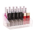 thumbnail image 1 of Cosmetic 24 Grid Cosmetic Makeup Organizer Clear Plastic Lipstick Display Stand Nail Polishes Storage Rack, 1 of 8