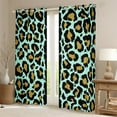 thumbnail image 2 of YST Animal Print Curtains Cheetah Print Blackout Curtains, Leopard Curtains & Drapes Safari Bedroom Curtains, Teal Brown Window Treatments Decoratives, 2 of 6