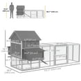 thumbnail image 3 of PawHut Wooden Chicken Coop with Nesting Boxes, Run for 4-6 Chickens, 3 of 10