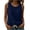 04-Dark Blue, variant on Women's Crew Neck Linen Cotton Tank Top Sleeveless Loose Fit Basic Casual Summer Shirt
