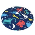 thumbnail image 2 of Kll 48" Christmas Tree Skirt Colorful Excavator Xmas Tree Skirts Mat For New Year Xmas Holiday Party Indoor Outdoor Home Decoration, 2 of 9