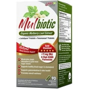 LABO Nutrition Mulbiotic Capsule, Organic Mulberry Leaf Extract + LactoSpore Probiotic & Fenumannan Prebiotic, for Healthy Carb Cravings Support, Vegetarian, Non-GMO
