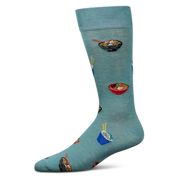 MeMoi Men's Ramen Rayon From Bamboo Crew Socks - Mens - Male, 10-13, Dusty Green