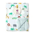 thumbnail image 6 of (2 pack) Parent's Choice Multicolor Jungle Print Super Soft Reversible Baby Blanket, Infant Boy, 6 of 10
