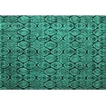 thumbnail image 1 of Ahgly Company Machine Washable Indoor Rectangle Abstract Turquoise Blue Modern Area Rugs, 5' x 7', 1 of 4