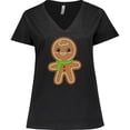 thumbnail image 3 of Inktastic Gingerbread Christmas Women's Plus Size V-Neck T-Shirt, 3 of 5