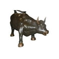 thumbnail image 2 of Nifao Wall Street Bull - Giant Bronze Statue – Garden Outdoor Decor Sculpture, 30"L x 82"W x 47"H, 2 of 10