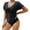 517_Black, variant on Lroveb Bikini Sets for Women Color Blocking Deep V Pleated Swimsuit 2 Piece Swimsuit