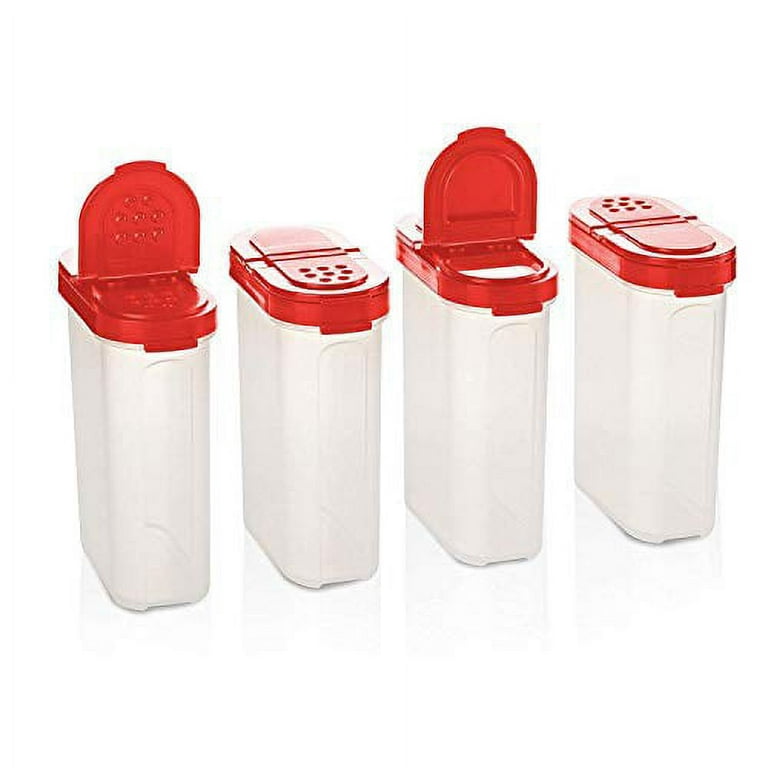 Tupperware Spice Shakers Set of 4 Large Red Seals 