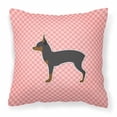 thumbnail image 2 of Carolines Treasures BB3687PW1818 Toy Fox Terrier Checkerboard Blue Fabric Decorative Pillow, 2 of 3