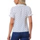 thumbnail image 3 of CAMISA DE PUNTOS DE POLKA PARA MUJERES INSPIRE CHIC CON MANGAS CORTAS Y PUFF, VINTAGE, CON BOTONES Y COLLAR PETER PAN, TOPS L BLANCO, 3 of 6