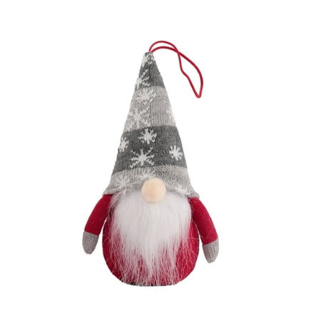 

Christmas Tree Christmas Light Gnome Without Face Doll Christmas Tree Decoration Flashing Pendant With Rope And Led Light Christmas Decorations Plush Grey