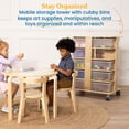 thumbnail image 4 of ECR4Kids 20-Compartment Mobile Storage Tower and 20 Cubby Bins, 5x4, Kids Furniture, Natural, 4 of 9