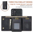 thumbnail image 5 of SaniMore Case for Samsung Galaxy A54 5G 6.4" 2023, PU Leather Case Soft TPU Inner Detachable Magnetic Folding Wallet Card Slots Kickstand Anti-drop Shockproof 360°Protection Cover, Black, 5 of 10