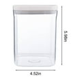 thumbnail image 2 of Kezqiaxn Cereal Storage Container Airtight, Kitchen Food Storage Containers with Lids, Top Button Control, Stackable Cereal Container Set for Pantry Snack Coffee Sugar Kitchen Storage Organizer, 2 of 7