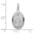 thumbnail image 2 of 10k White Gold Immaculate Conception Medal Pendant Necklace 27mm Long Pendant for Women - 1.7 Grams, 2 of 2
