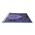 thumbnail image 2 of Ahgly Company Machine Washable Indoor Rectangle Medallion Blue French Area Rugs, 8' x 12', 2 of 4