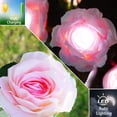 thumbnail image 3 of Solar Flower Lights Garden Decorations Outdoor Waterproof [Updated] 2 Packs 10 Pink Roses Solar Decorative Stake Lights for Patio Pathway Yard Lawn Decor Gifts, 3 of 8