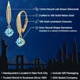 thumbnail image 2 of Gem Stone King 10K Yellow Gold Blue Apatite and Lab Grown Diamond Dangle Earrings for Women | 1.08 Cttw | Gemstone Birthstone | Round 5MM, 2 of 6