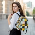 thumbnail image 6 of FORMRS Mini Backpack Purse for Women Travel Daypack Casual Shoulder Bag, Yellow Checkered Pattern, 6 of 7